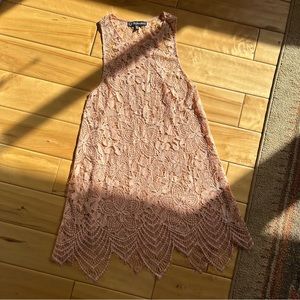 For Love and Lemons salmon see through dress
